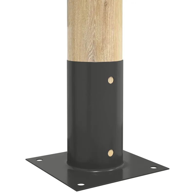 Apvalus žemės inkaras 4 pcs Antracito 15 x 15 x 15 cm Metalas