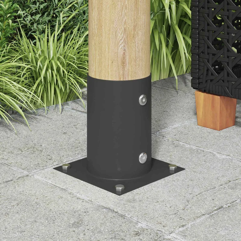 Apvalus žemės inkaras 4 pcs Antracito 15 x 15 x 15 cm Metalas