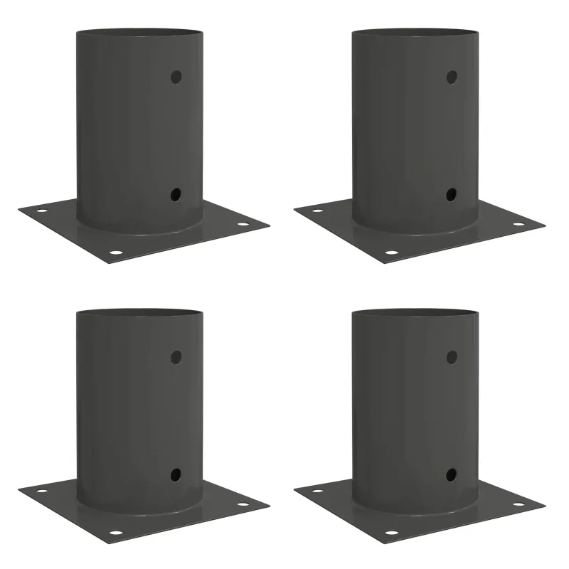 Apvalus žemės inkaras 4 pcs Antracito 15 x 15 x 15 cm Metalas