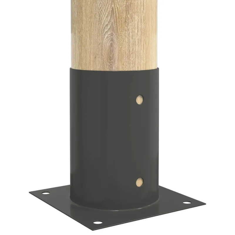 Apvalus žemės inkaras 12 pcs Antracito 15 x 15 x 15 cm Metalas