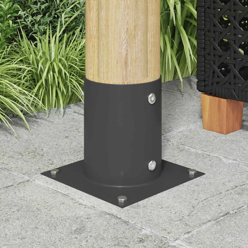 Apvalus žemės inkaras 4 pcs Antracito 18 x 18 x 15 cm Metalas