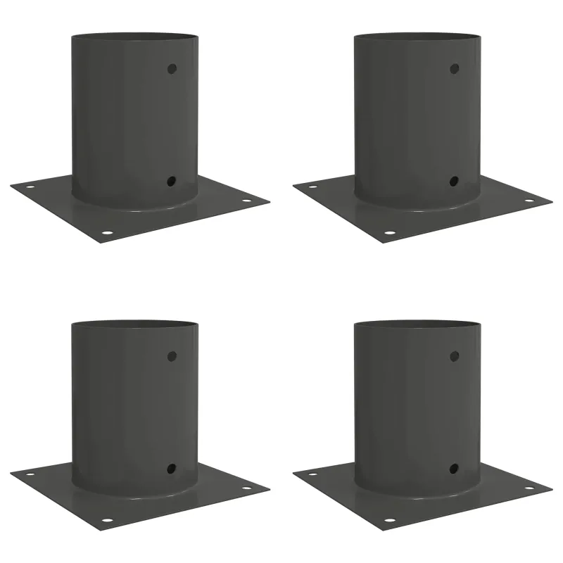 Apvalus žemės inkaras 4 pcs Antracito 18 x 18 x 15 cm Metalas