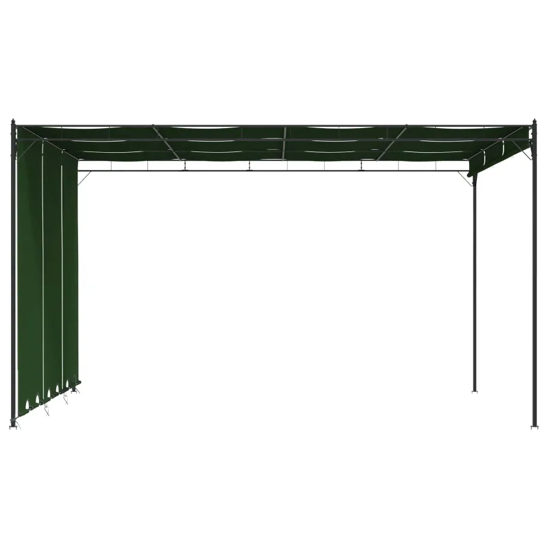 Pavėsinė 4 x 3 x 2,3 m Žalia Poliesteris ir plienas