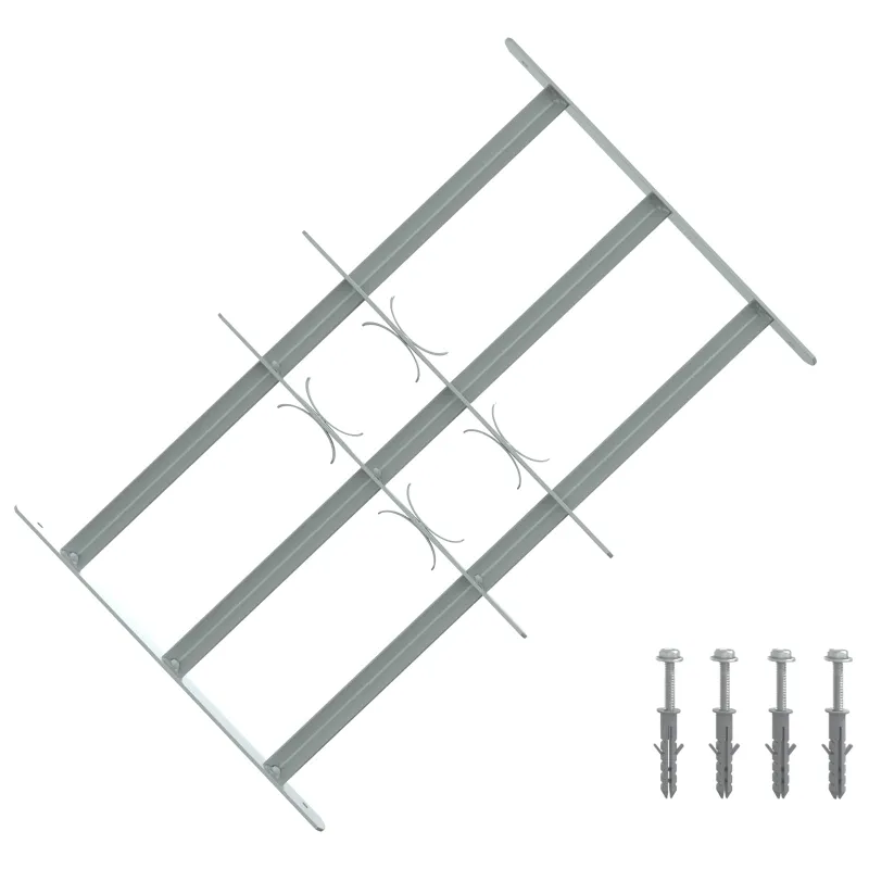 Langų saugos grotelės su 3 skersinėmis 3 pcs 430-740 mm