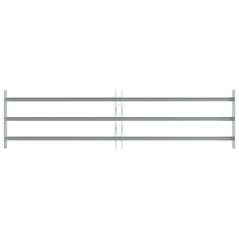 Langų saugos grotelės su 3 skersinėmis 3 pcs 930-1740 mm