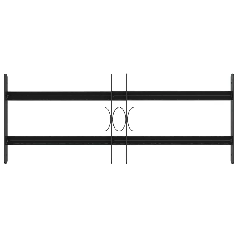 Langų saugos grotelės su 2 skersiniais 3 pcs 43-74 cm