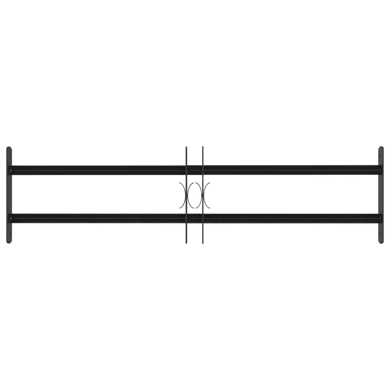 Langų saugos grotelės su 2 skersiniais 3 pcs 63-114 cm