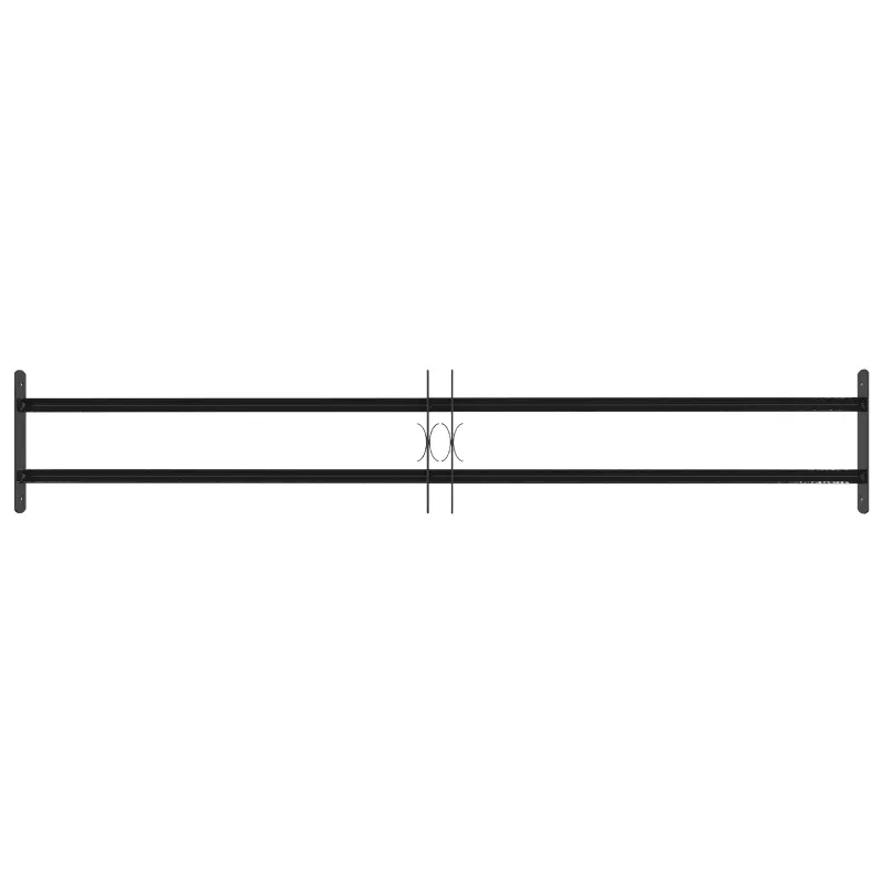 Langų saugos grotelės su 2 skersiniais 3 pcs 93-174 cm
