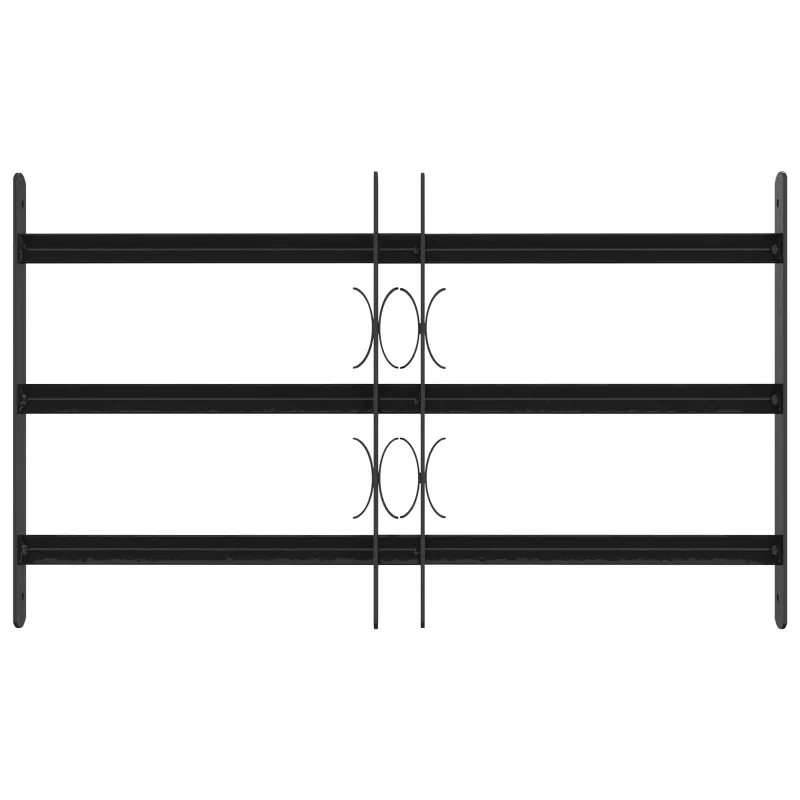 Langų saugos grotelės su 3 skersinėmis 3 pcs 43-74 cm