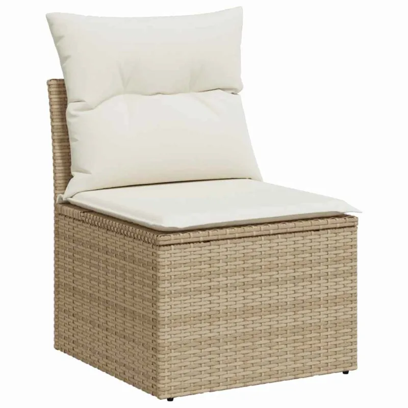 Sodo sohvaryhmä tyynyine 9 osaa, hiekanvärinen polyratasta