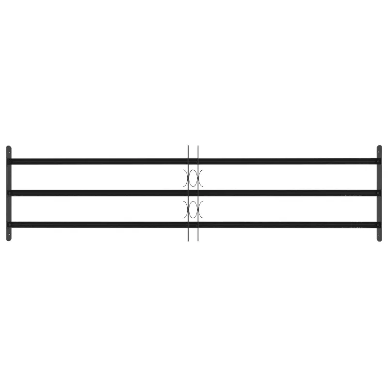Langų saugos grotelės su 3 skersinėmis 3 pcs 93-174 cm