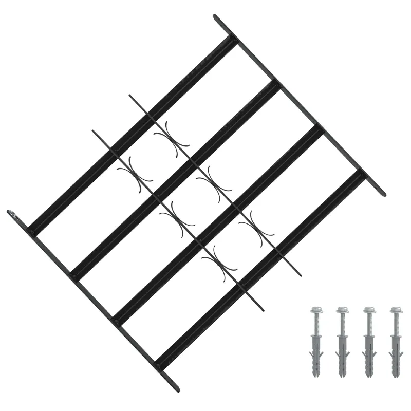 Saugumo grotelės langams su 4 kryžmėmis 3 pcs 43-74 cm