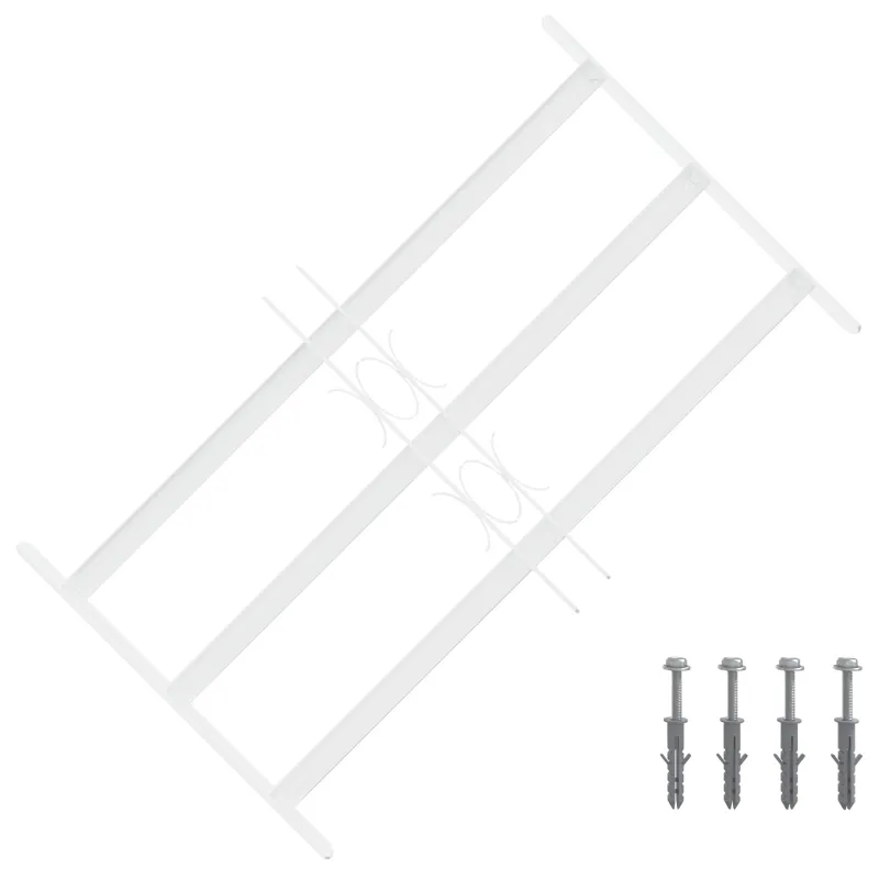 Langų saugos grotelės su 3 skersinėmis 43-74 cm