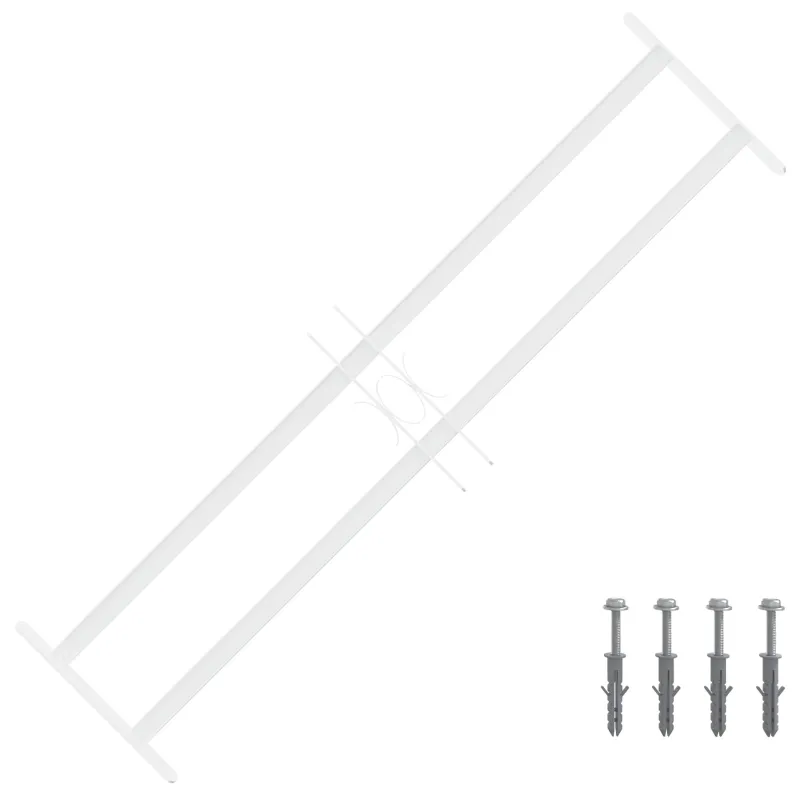 Langų saugos grotelės su 2 skersiniais 3 pcs 63-114 cm