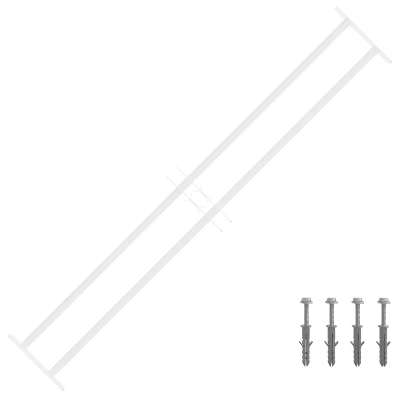 Langų saugos grotelės su 2 skersiniais 3 pcs 93-174 cm