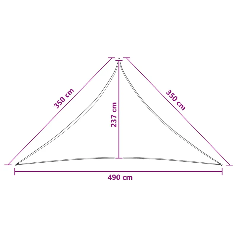 Saulės šešėlio audinys 3,5 x 3,5 x 4,9 m HDPE