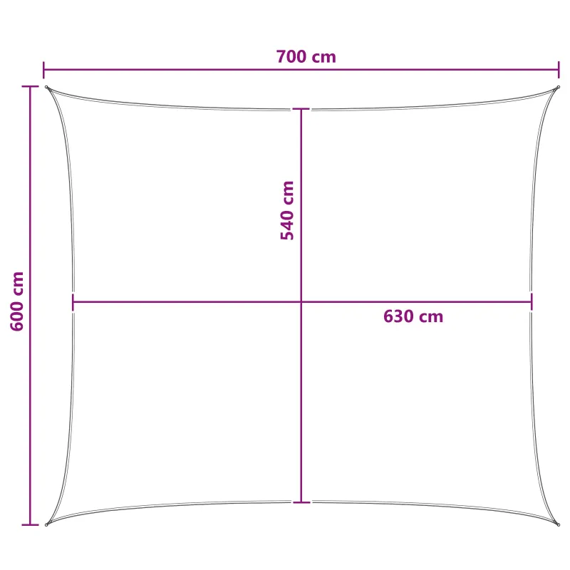 Saulės šešėlio audinys Mėlyna ir balta 6 x 7 m HDPE