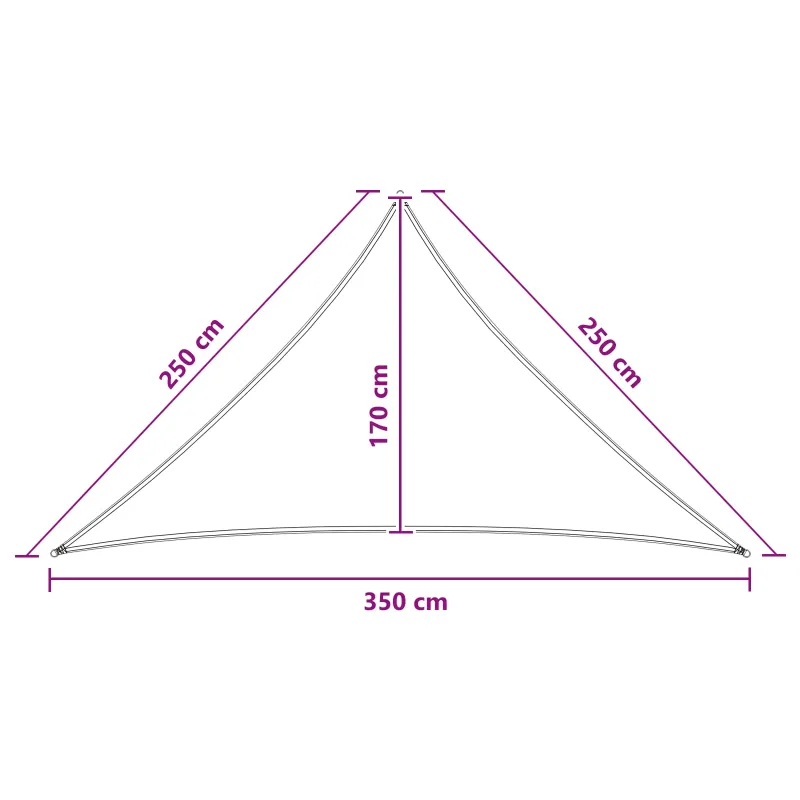 Saulės šešėlio audinys Mėlyna ir balta 2,5 x 2,5 x 3,5 m HDPE