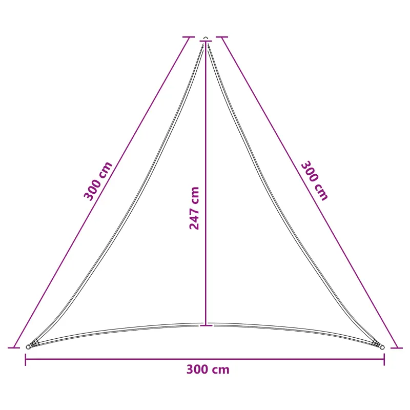 Saulės šešėlio audinys Mėlyna ir balta 3 x 3 x 3 m HDPE