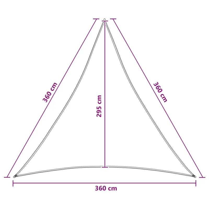 Saulės šešėlio audinys Mėlyna ir balta 3,6 x 3,6 x 3,6 m HDPE