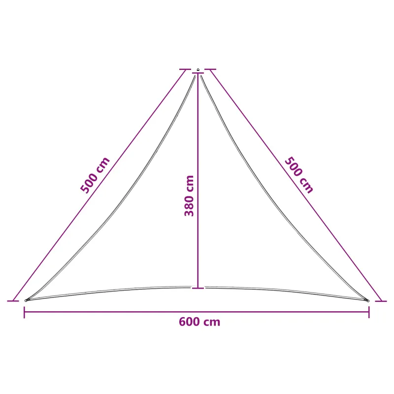 Saulės šešėlio audinys 5 x 5 x 6 m HDPE