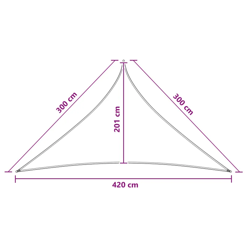 Saulės šešėlio audinys 3 x 3 x 4,2 m HDPE