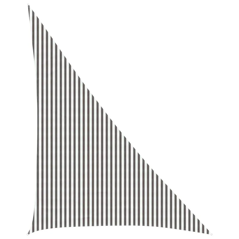 Saulės šešėlio audinys Šviesiai pilka ir balta. 4 x 5 x 6,8 m