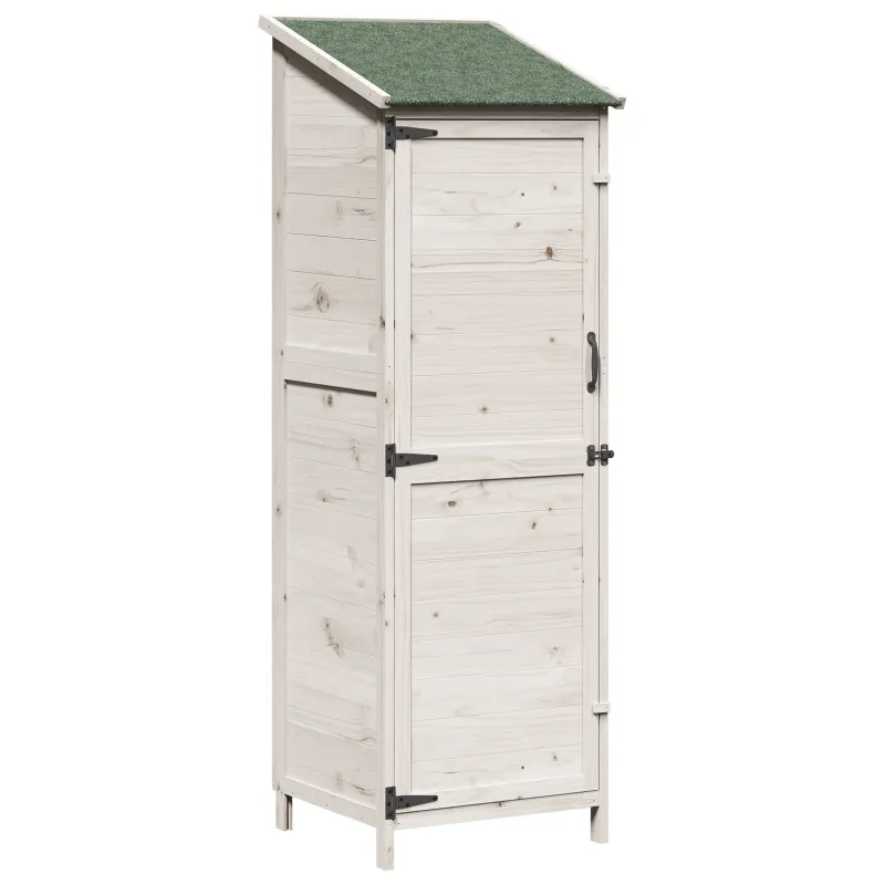 Sodo Sandėlys Balta 59,5 x 56 x 176,5 cm Apdirbta mediena