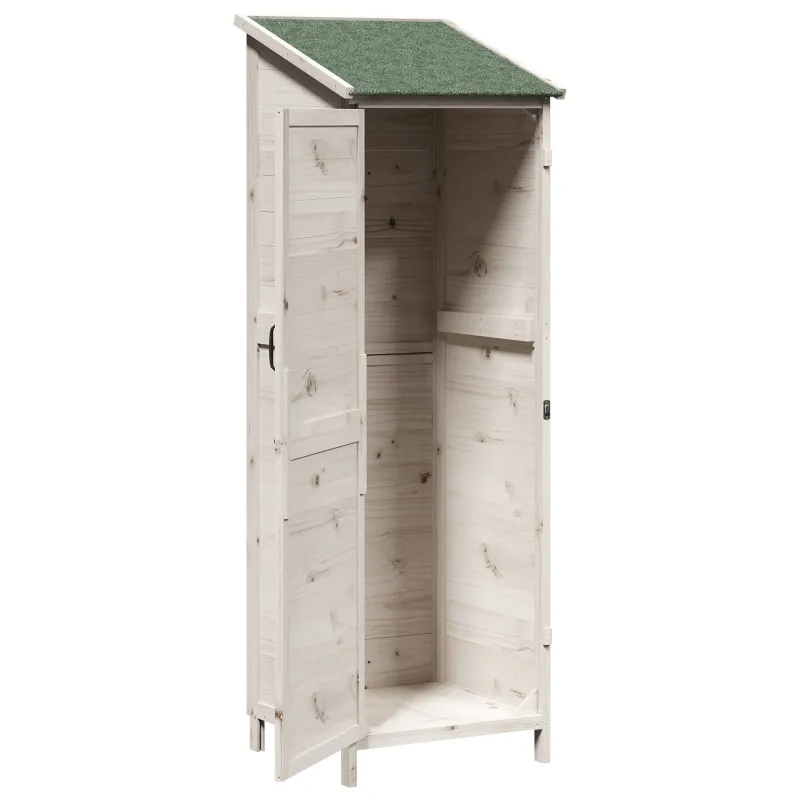 Sodo Sandėlys Balta 59,5 x 56 x 176,5 cm Apdirbta mediena