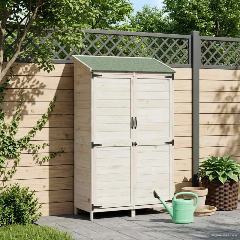 Sodo Sandėlys Balta 106,5 x 56 x 176 cm Apdirbta mediena