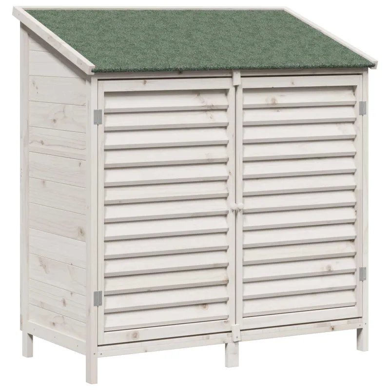 Sodo Sandėlys Balta 106 x 56 x 113,5 cm Kietasis pušinis medis