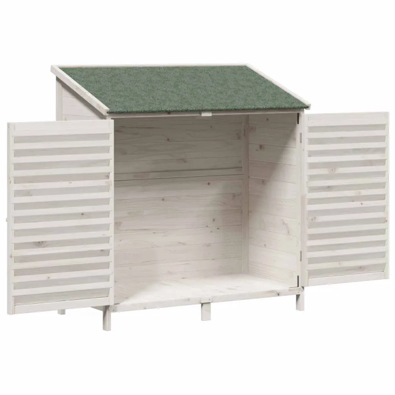Sodo Sandėlys Balta 106 x 56 x 113,5 cm Kietasis pušinis medis