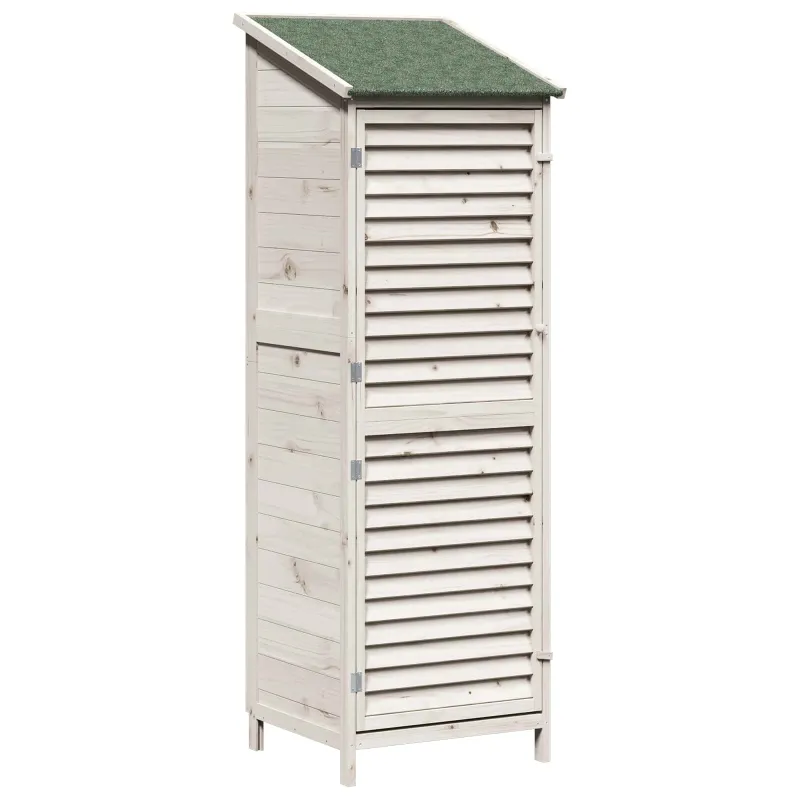 Sodo Sandėlys Balta 59 x 56 x 176 cm Kietasis pušinis medis