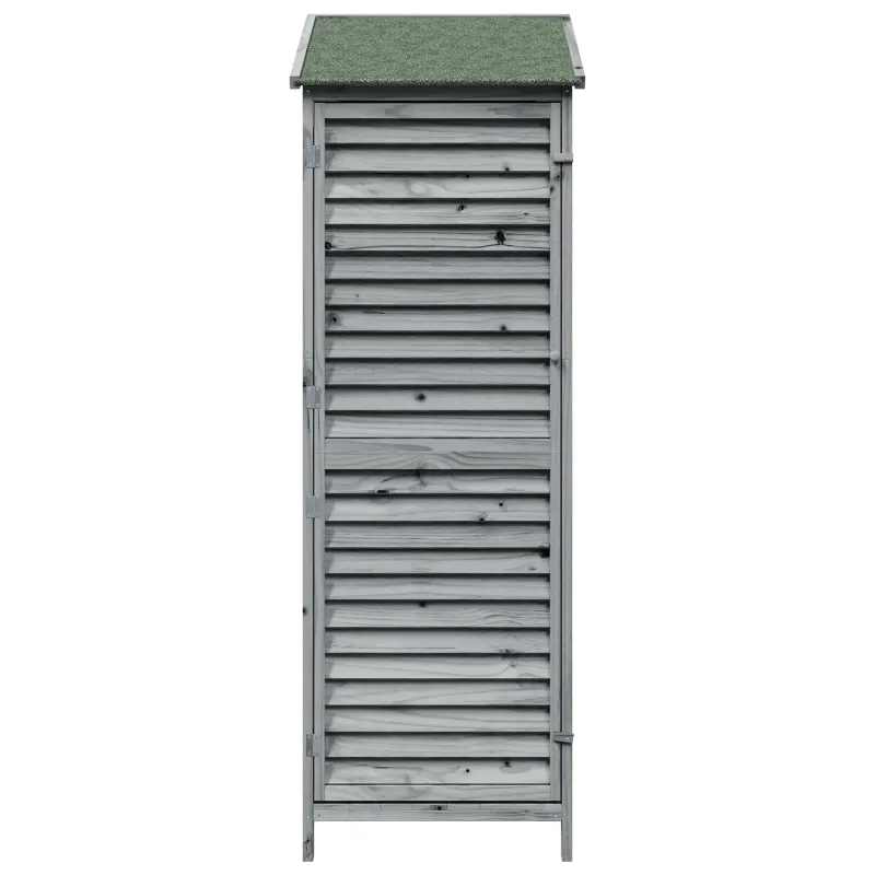 Sodo Sandėlys Pilka 59 x 56 x 176 cm Kietasis pušinis medis