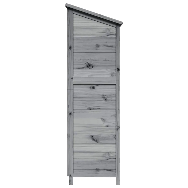 Sodo Sandėlys Pilka 59 x 56 x 176 cm Kietasis pušinis medis
