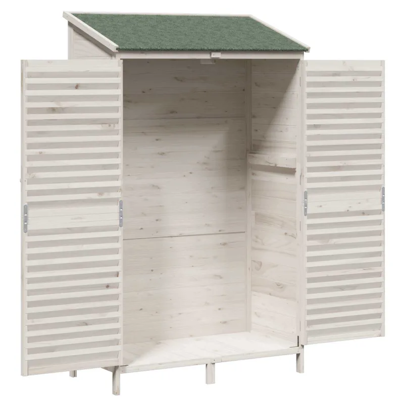 Sodo Sandėlys Balta 106 x 56 x 176,5 cm Kietasis pušinis medis