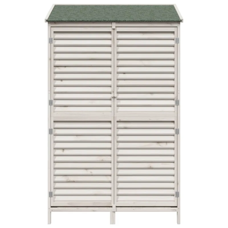 Sodo Sandėlys Balta 106 x 56 x 176,5 cm Kietasis pušinis medis