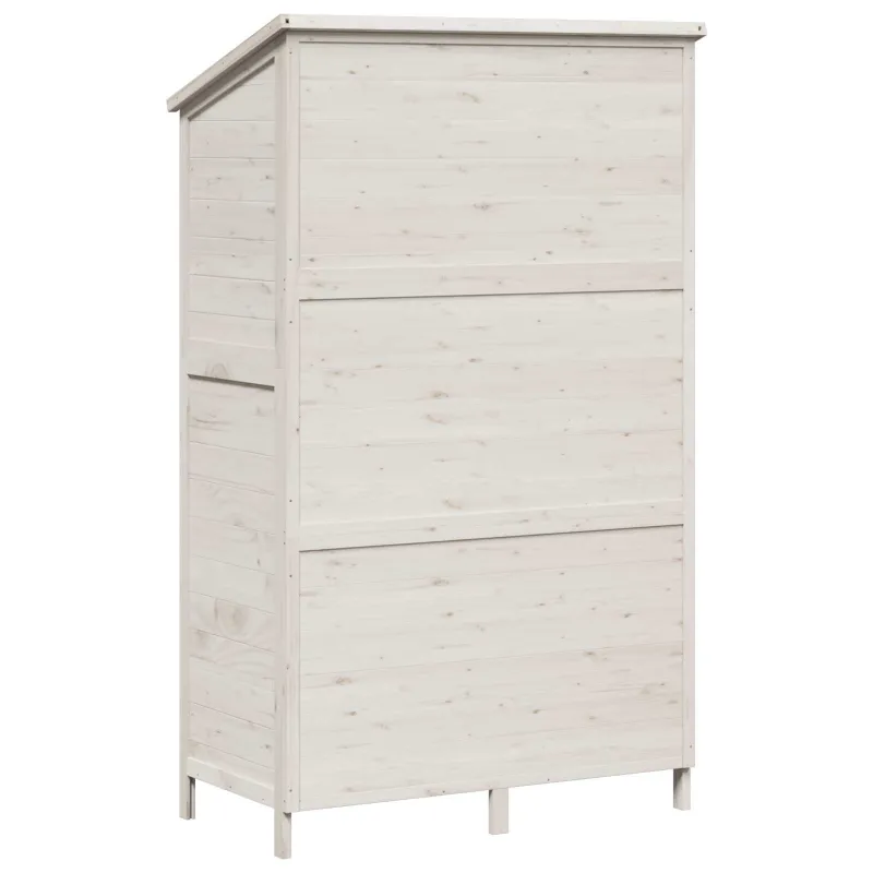 Sodo Sandėlys Balta 106 x 56 x 176,5 cm Kietasis pušinis medis