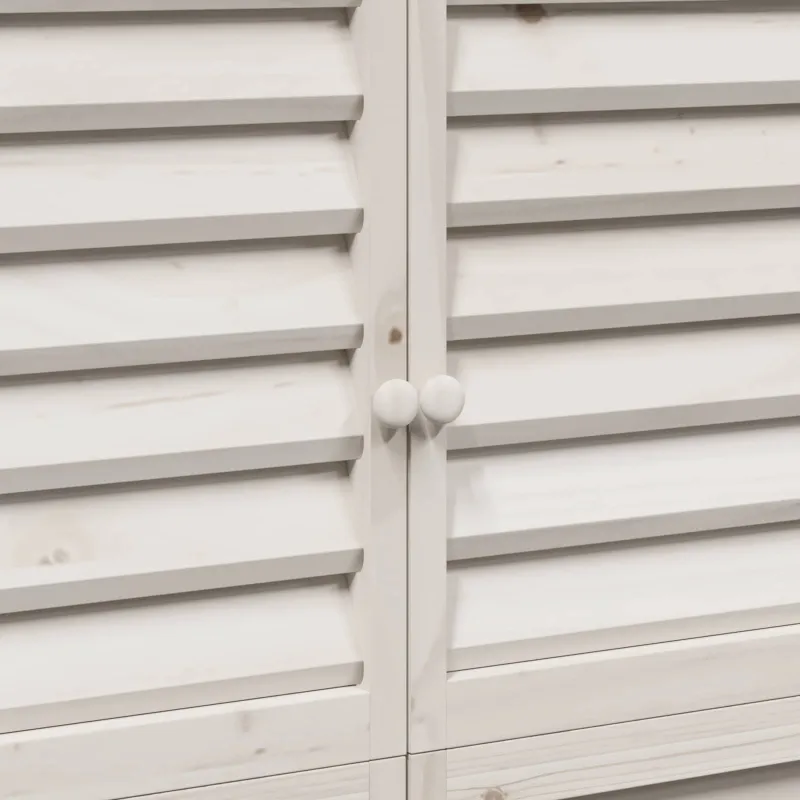 Sodo Sandėlys Balta 106 x 56 x 176,5 cm Kietasis pušinis medis