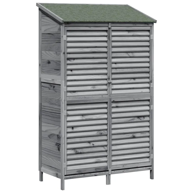 Sodo Sandėlys Pilka 106 x 56 x 176,5 cm Kietasis pušinis medis