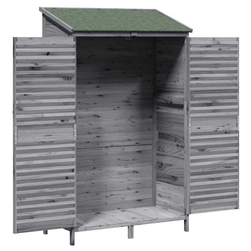 Sodo Sandėlys Pilka 106 x 56 x 176,5 cm Kietasis pušinis medis