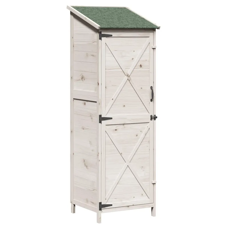 Sodo Sandėlys Balta 59,5 x 56 x 176,5 cm Apdirbta mediena