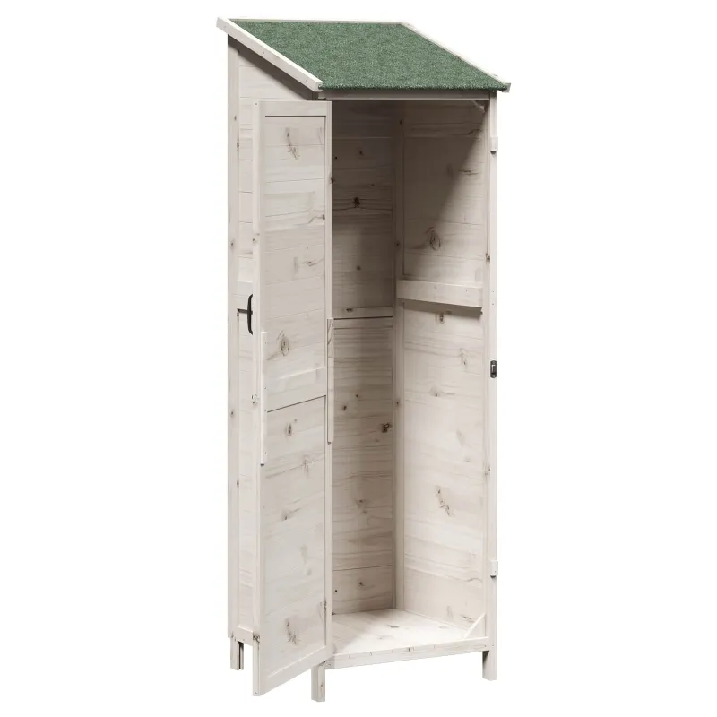 Sodo Sandėlys Balta 59,5 x 56 x 176,5 cm Apdirbta mediena