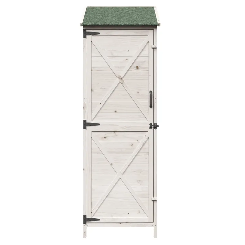 Sodo Sandėlys Balta 59,5 x 56 x 176,5 cm Apdirbta mediena