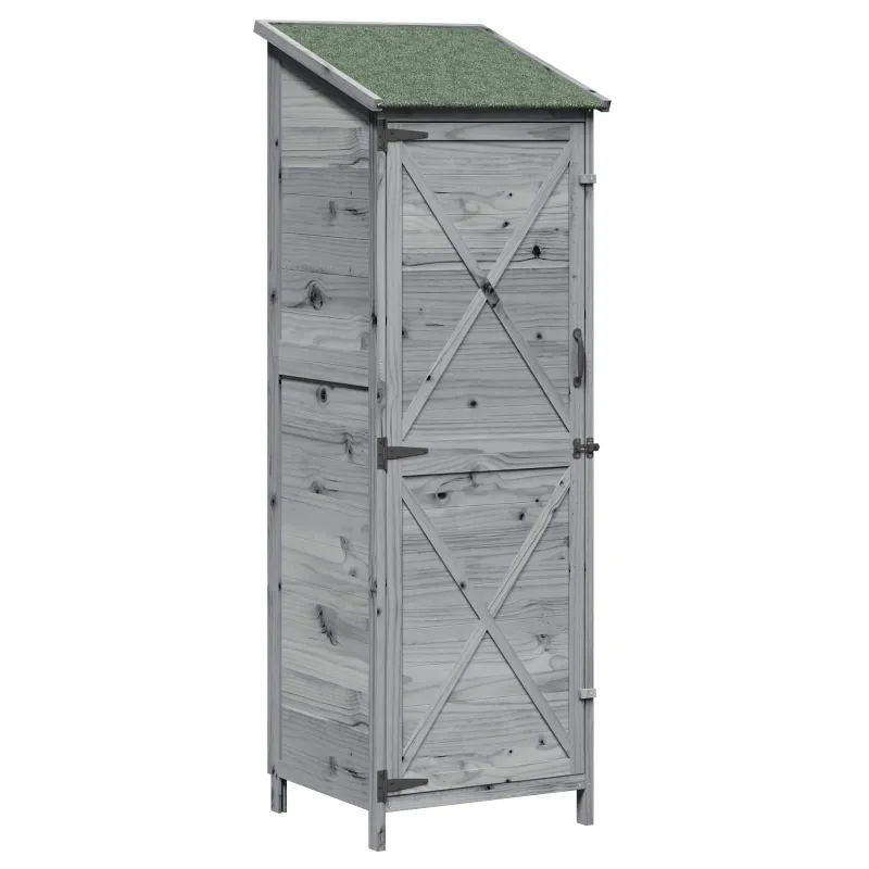 Sodo Sandėlys Pilka 59,5 x 56 x 176,5 cm Apdirbta mediena