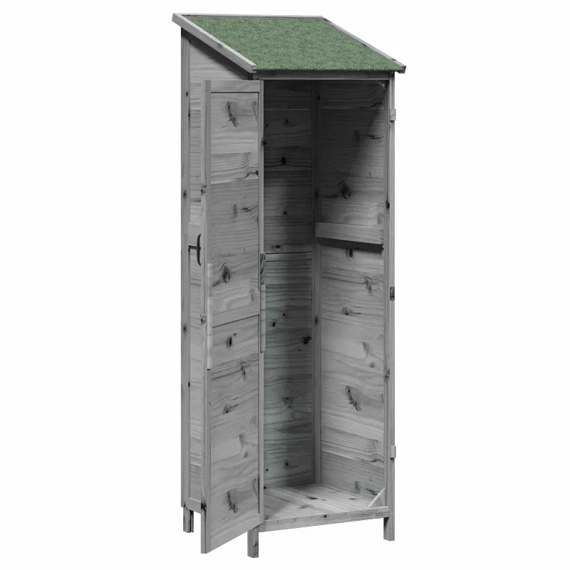 Sodo Sandėlys Pilka 59,5 x 56 x 176,5 cm Apdirbta mediena
