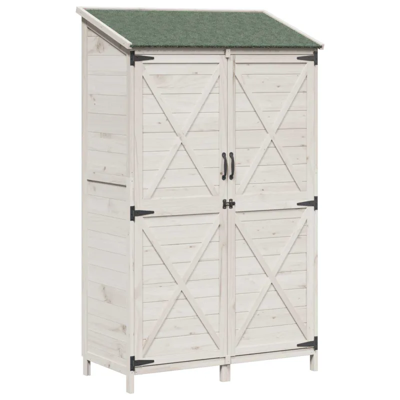 Sodo Sandėlys Balta 106 x 56 x 176,5 cm Apdirbta mediena