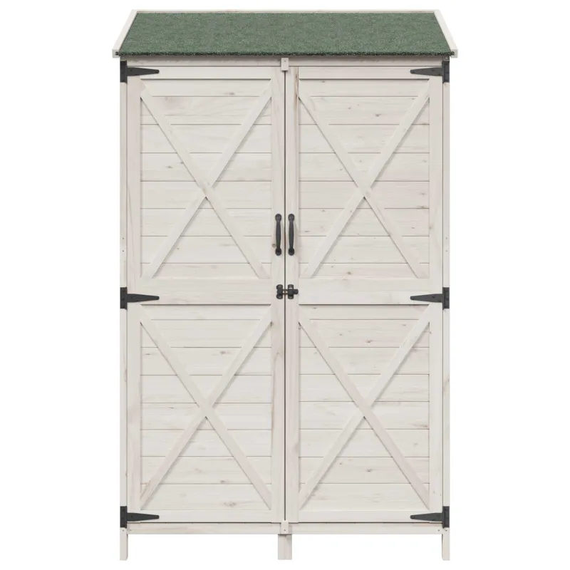 Sodo Sandėlys Balta 106 x 56 x 176,5 cm Apdirbta mediena