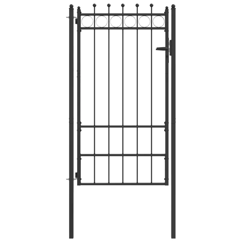 Tvora vartai HORST 100 x 175 cm Metalas Juoda Užrakintas