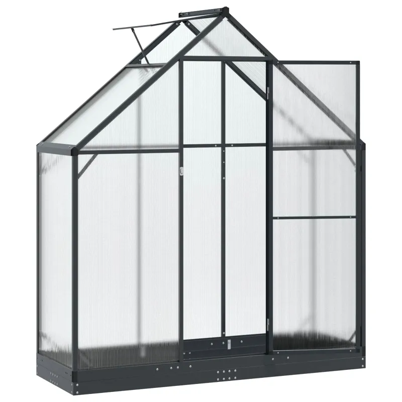 Sodo šiltnamis su durimis Antracito 183,5 x 63,5 x 207 cm